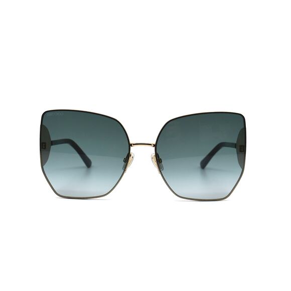 NEW JIMMY CHOO RIVER/S 2M2 GOLD GREY AUTHENTIC SUNGLASSES - Picture 3 of 14